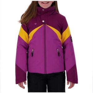 Obermeyer Taber Girls Ski Jacket Color Cactus Flower Size 7/8 7 8 Teen XS EUC